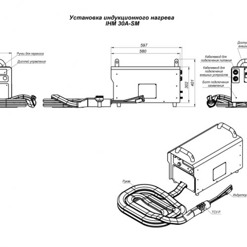 Установка индукционного нагрева  IHM 30A-sm